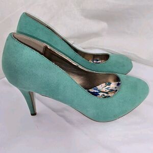 Madden Girl Heels Propose Teal Suede Feel